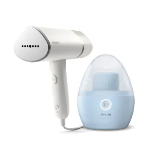 【Philips 飛利浦】手持式蒸氣掛燙機 白金(STH3020) + 充電式除毛球機 GCA2100(美裝蛋)