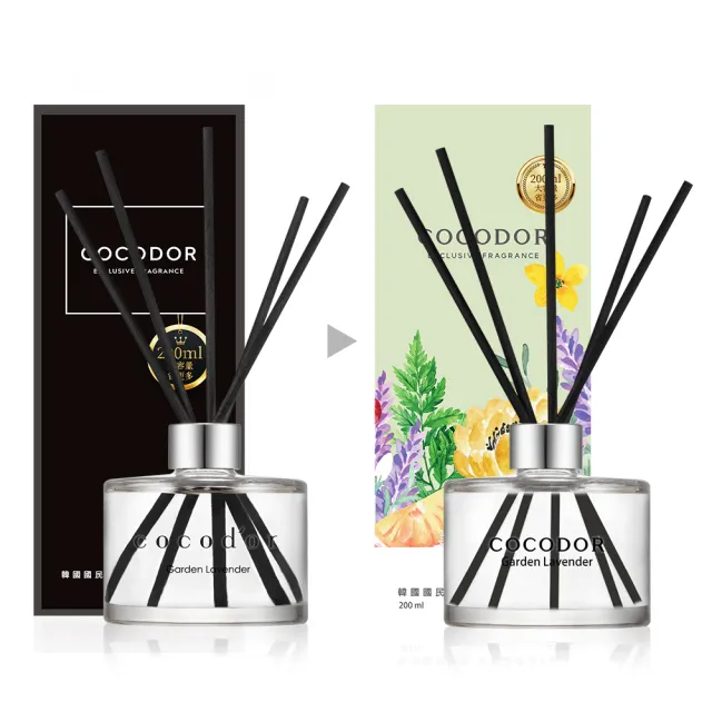 【cocodor】經典擴香瓶200ml+擴香補充瓶200ml(2+2超值組/原廠直營)