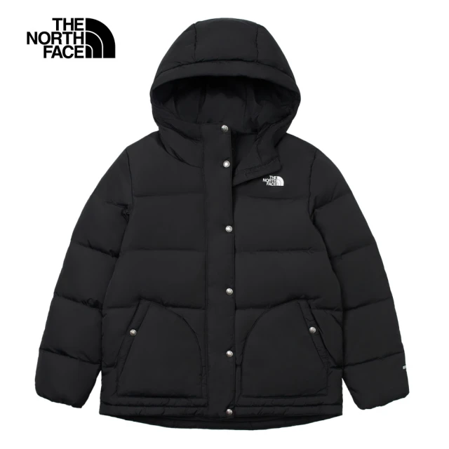 The North Face 北面女款黑色舒適保暖連帽羽絨外套｜8DMMJK3(550蓬鬆度)