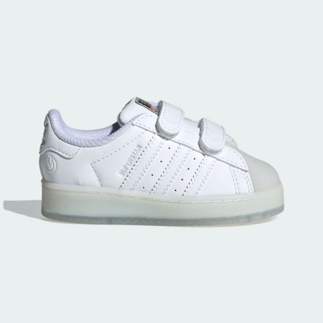 adidas 愛迪達 運動鞋 童鞋 小童 兒童 魔鬼氈 三葉草 SUPERSTAR LED LIGHTS CF I 白綠 IH8007