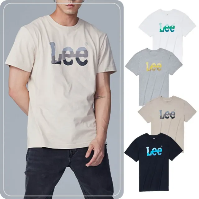 【Lee 官方旗艦】男裝 短袖T恤 / 漸層撞色 大LOGO 共4色 舒適版型(LB302034)