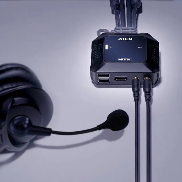 【ATEN】2埠USB 4K HDMI帶線式KVM多電腦切換器(CS22H)
