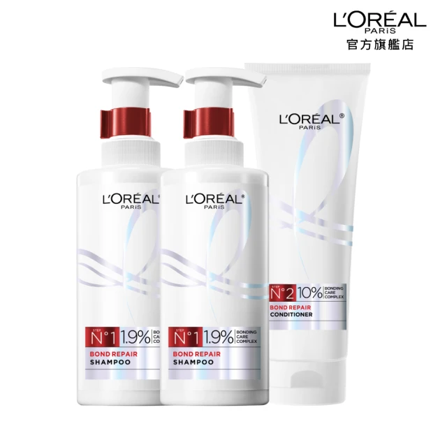 LOREAL Paris 巴黎萊雅 髮芯修護強化洗護髮 任選3入(洗髮露440ml/護髮素250ml)