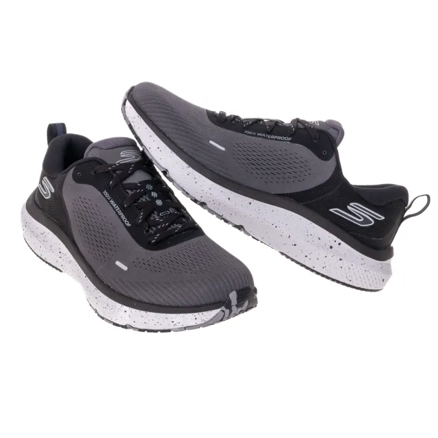 【SKECHERS】男鞋 慢跑系列 慢跑鞋 GO RUN PURE 4_WATER PROOF(246097BKGY)