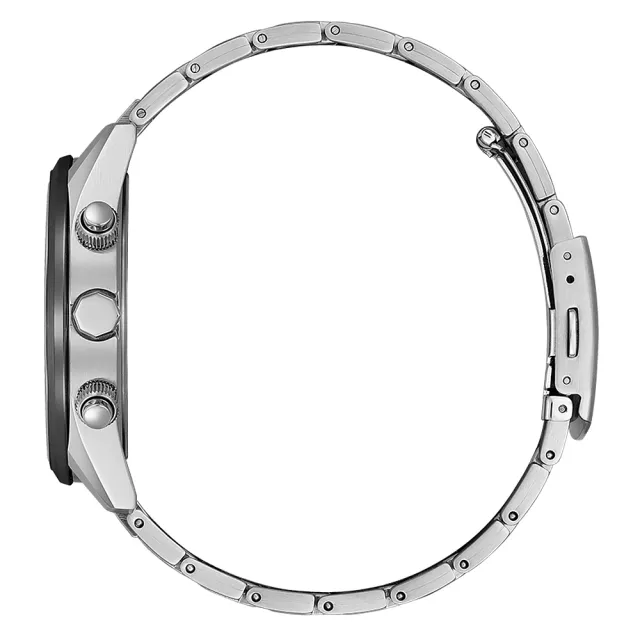 【CITIZEN 星辰】限量 光動能電波萬年曆三眼計時手錶-43mm(AT8266-89E)
