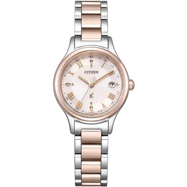 【CITIZEN 星辰】xC 光動能鈦金屬電波女錶-27mm(ES9496-64W)