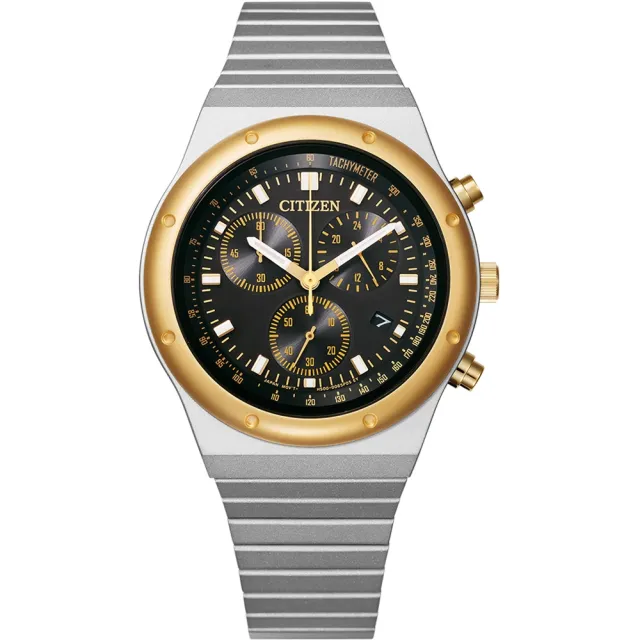 【CITIZEN 星辰】Chronograph 昭和金限定款 計時腕錶-38mm(AT2544-64E)