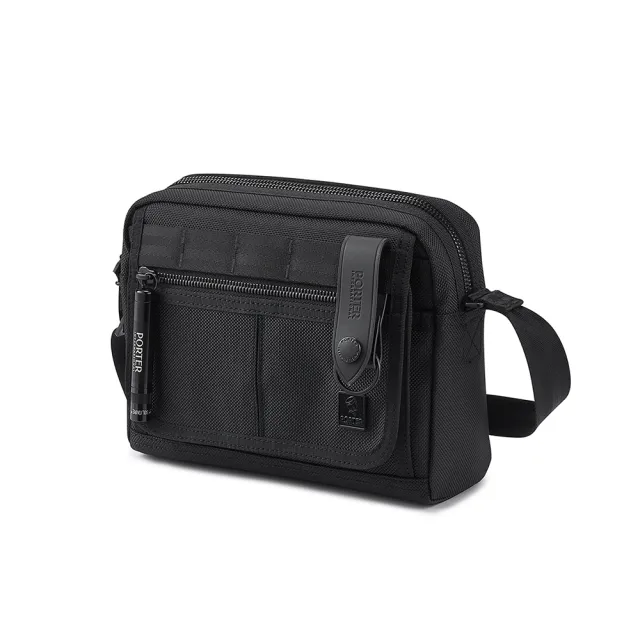【PORTER INTERNATIONAL】自信經典NEW HEAT斜背包(黑)