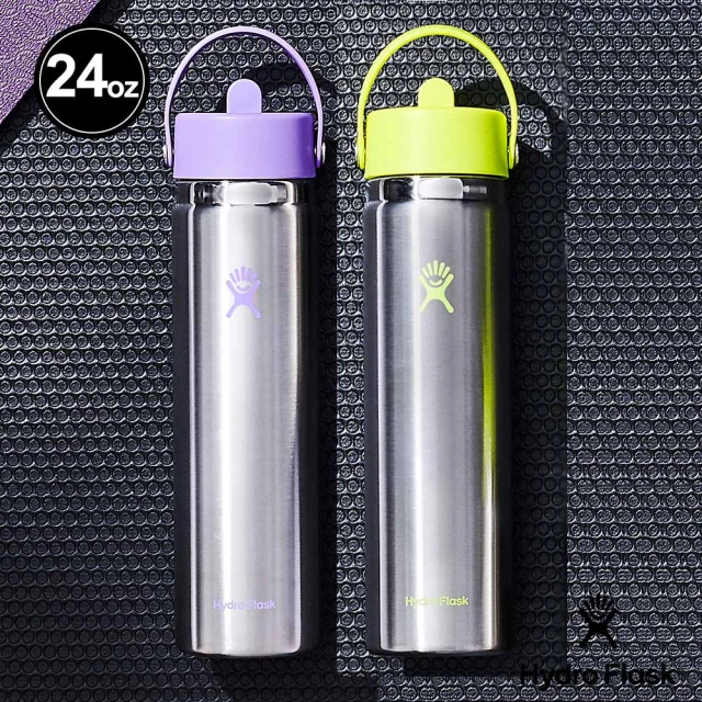 Hydro Flask 24oz/709ml 寬口 吸管 真空 保溫瓶 原色/萊姆綠 紫羅蘭(保溫 保冰 保冷 大容量 手搖杯)