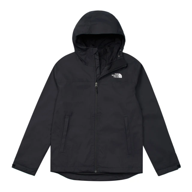 The North Face TNF 休閒 防水透氣可調節連帽衝鋒衣 M ACTIVE RAIN ZIP-IN JKT-AP 男 黑(NF0A8DMBJK3)