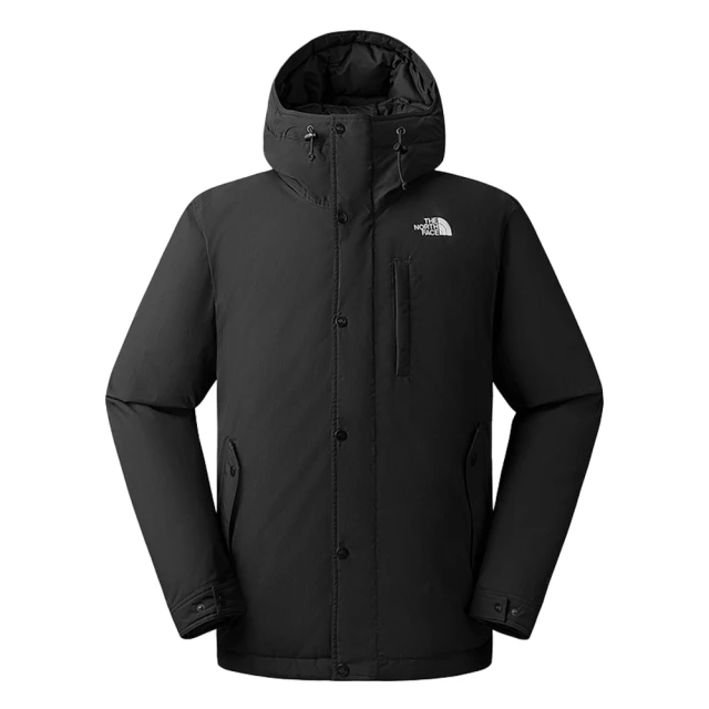 The North Face TNF 防潑水保暖連帽羽絨外套 M PUFFY LIFESTYLE DOWN JACKET-APFQ 男 黑(NF0A88R44H0)