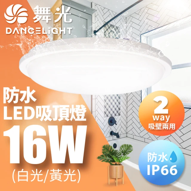 DanceLight 舞光 LED 防水膠囊吸頂燈 2-3坪 16W IP66(含基本安裝)