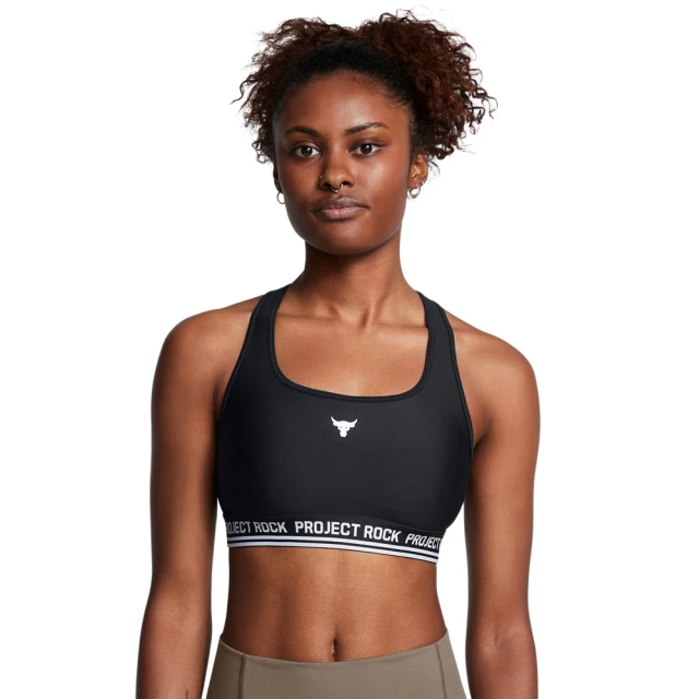 UNDER ARMOUR UA 女 Pjt Rock Crossback中衝擊運動內衣_1389334-001(黑色)