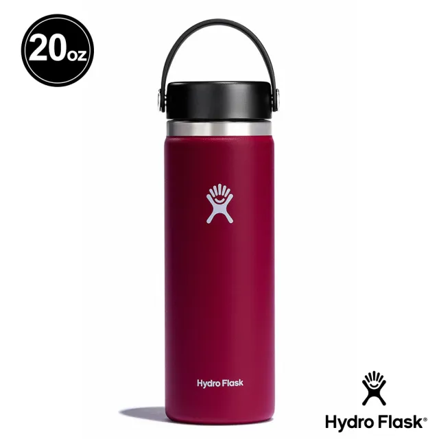 【Hydro Flask】20oz/592ml 寬口 提環 保溫瓶 多色可選(高保冰  無毒 美國品牌 食安 防滑塗層 大口徑)