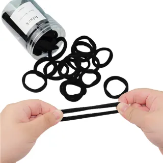 【美髮必備】糖果色高彈力無縫髮圈-50條入(髮圈 髮繩 髮帶 髮束 綁馬尾 綁頭髮 彈性髮圈 罐裝髮圈)