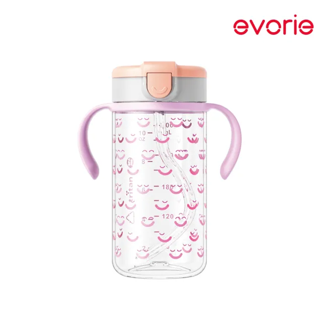 【Evorie】Tritan 300mL 兒童吸管杯2入組