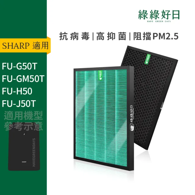 【Have Green Days 綠綠好日】適用 夏普 SHARP FU-G50T/FU-G50T-W/FU-GM50T/FU-H50/FU-J50T