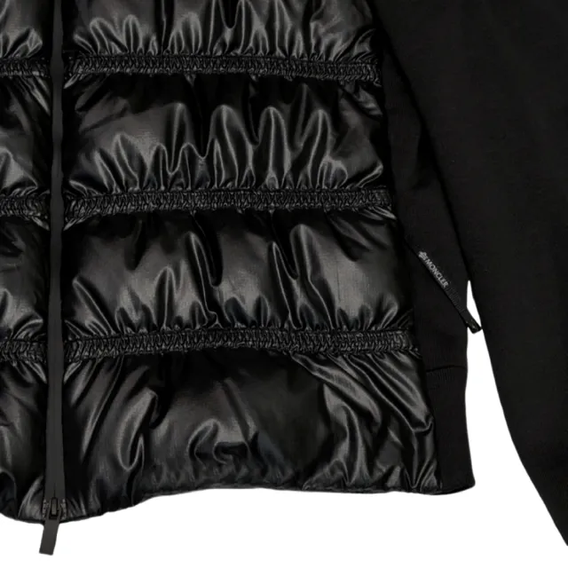 【MONCLER】女款 前襟羽絨拼接外套-黑色(1號USA-S、2號USA-M、3號USA-L、4號USA-XL)