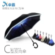 【傘霸】升級版-夜間反光反向C型傘(買一送一-顏色隨機出貨)