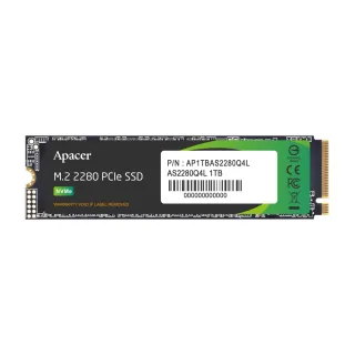 【Apacer 宇瞻】AS2280Q4L 1TB M.2 PCIe Gen4x4 內接式固態硬碟