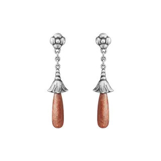 【Georg Jensen 官方旗艦店】MOONLIGHT BLOSSOM 耳環(純銀 日長石)