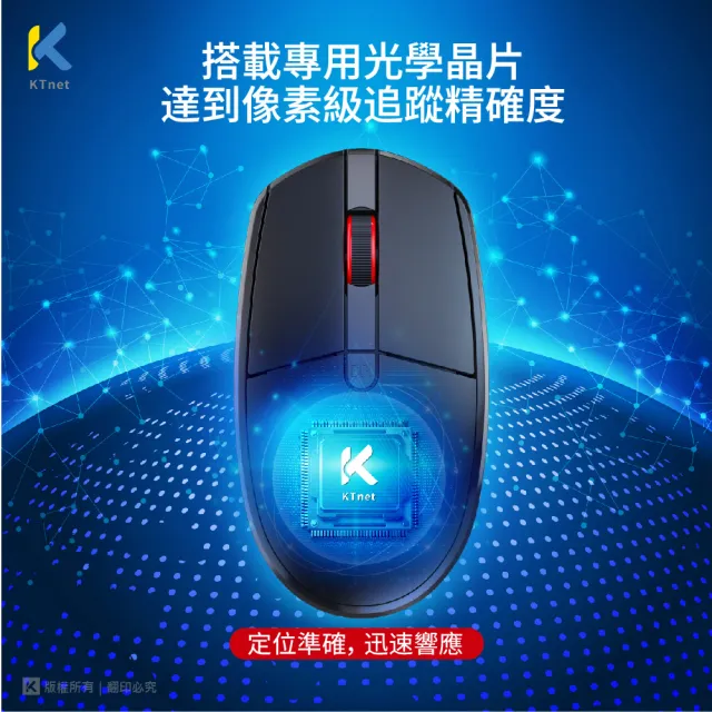 【KTNET】R12 2.4G無線光學4D滑鼠
