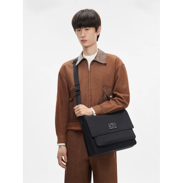 PEDRO 壓花皮革微形錢包-灰褐色/黑色(小CK集團品牌 