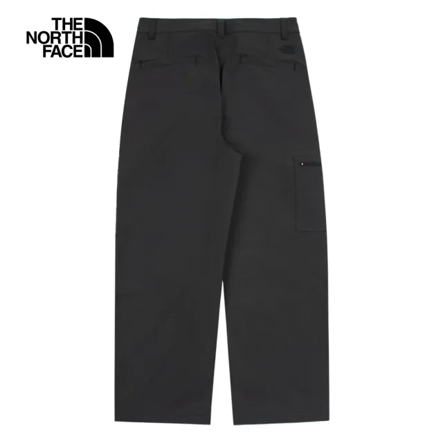 【The North Face】TNF 休閒 防潑水可調節縮口長褲 W M66 TWILL WIDE LEG PANT-AP 女 黑(NF0A83UXJK3)