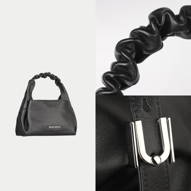 【BRAUN BUFFEL 德國小金牛】薇拉-A 附背帶小肩包-黑色(BF850-51-BK) 女包送禮推薦