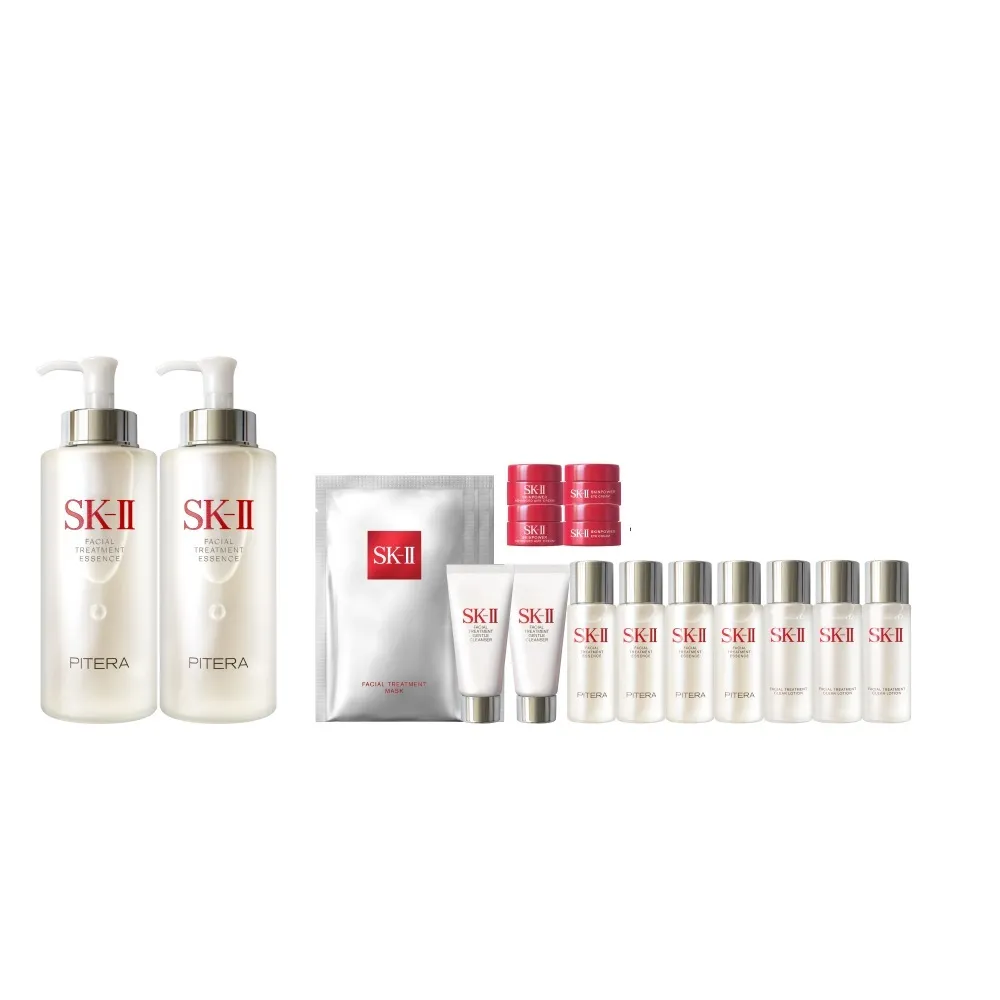 【SK-II】官方直營 青春加大雙重組(青春露330ml*2/鐵粉必囤/精華王者/禮盒組)