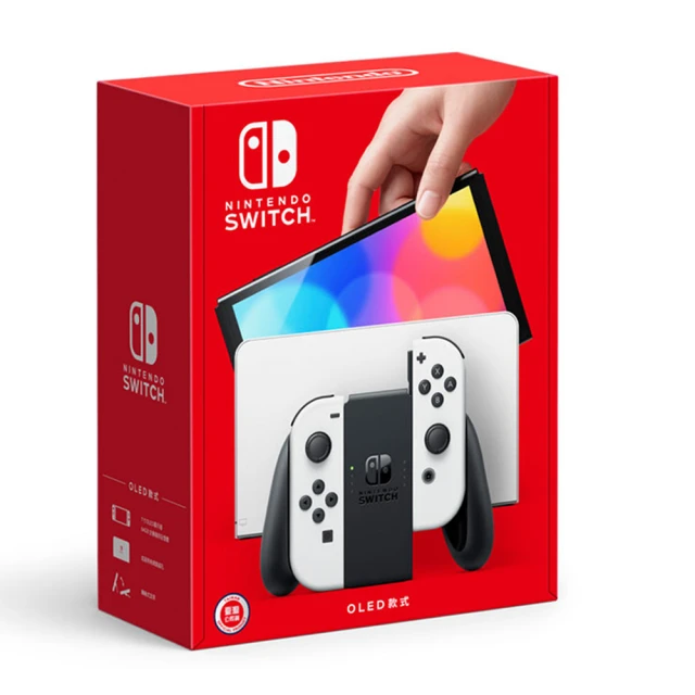 Nintendo 任天堂 Switch OLED 白色主機+保護貼(台灣公司貨)