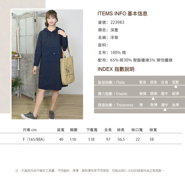 【Hana Mokuba】花木馬日系女裝風衣式剪裁連帽大口袋休閒洋裝(洋裝)