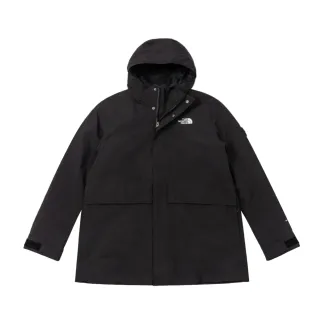 【The North Face 官方旗艦】北面男款黑色DryVent防水透氣保暖連帽羽絨內裡三合一外套｜89Z2JK3