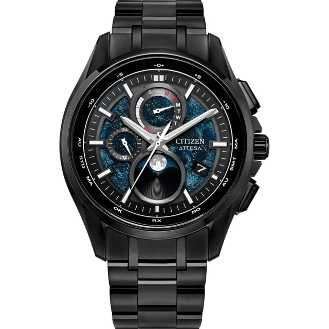 【CITIZEN 星辰】GENTS系列 HAKUTO-R限定款 電波對時 月相 光動能腕錶(BY1008-67L)