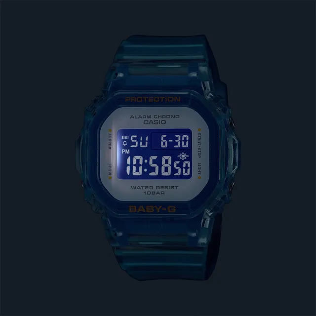 【CASIO 卡西歐】BABY-G 活力盛夏透彩電子手錶-3色可選 禮物(BGD-565SJ-2/BGD-565SJ-7/BGD-565SJ-9/速)