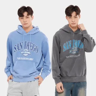 【Hang Ten】男裝-正韓韓國連線-染色復古寬版帽T(多色選)