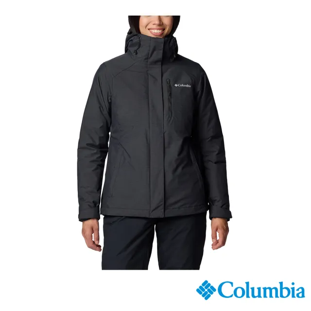 【Columbia 哥倫比亞】女款-OT防水保暖兩件式外套-黑色(UWR73960BK/IF)
