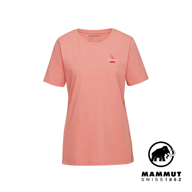 【Mammut 長毛象官方直營】Mammut Core T-Shirt Snow W 機能有機棉舒適短袖上衣 女款 石英粉 #1017-04085