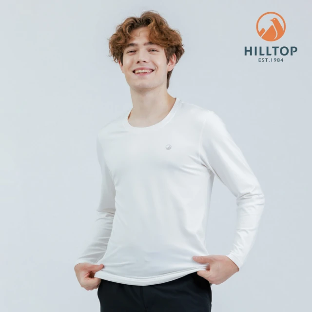 Hilltop 山頂鳥 ZISOFIT POLYGIENE抗菌吸濕快乾保暖彈性長袖衛生衣 男款 白｜PH56XM94ECB0