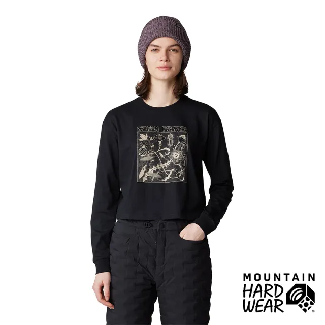 【Mountain Hardwear】Wild Flowers™ Boxy Crop Long Sleeve 野花寬鬆短版長袖 女款 黑色 #2079951