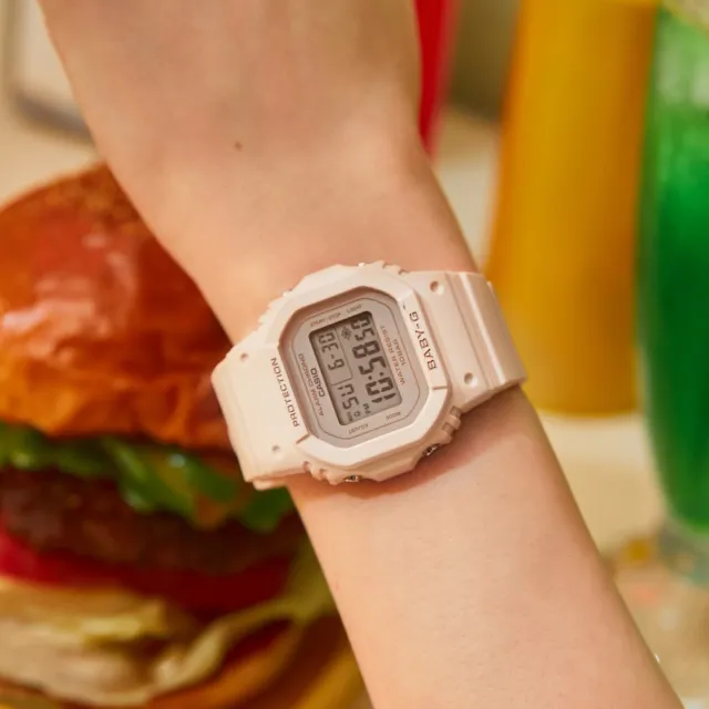 【CASIO 卡西歐】BABY-G 纖薄輕巧電子手錶 618 送禮(BGD-565U-4)