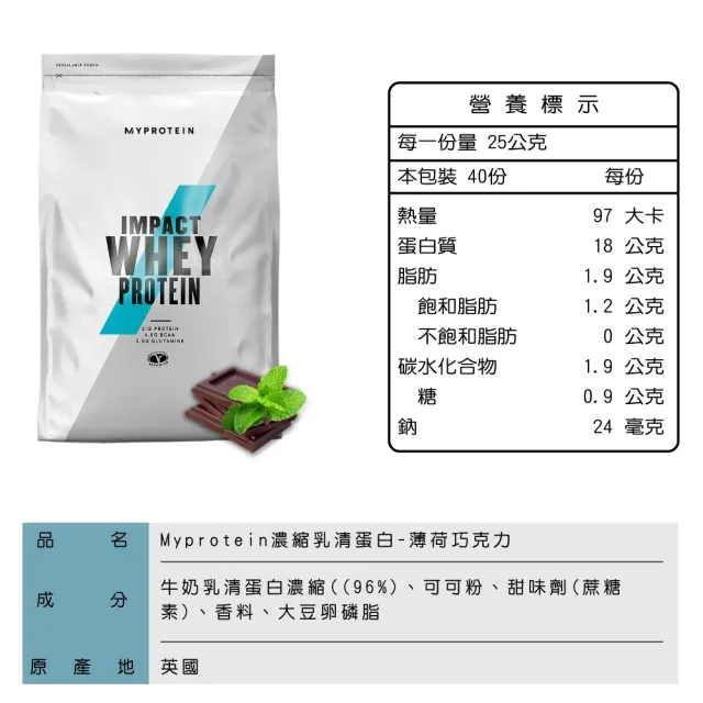 【MYPROTEIN】濃縮乳清蛋白1KG 2入組(多口味可選)