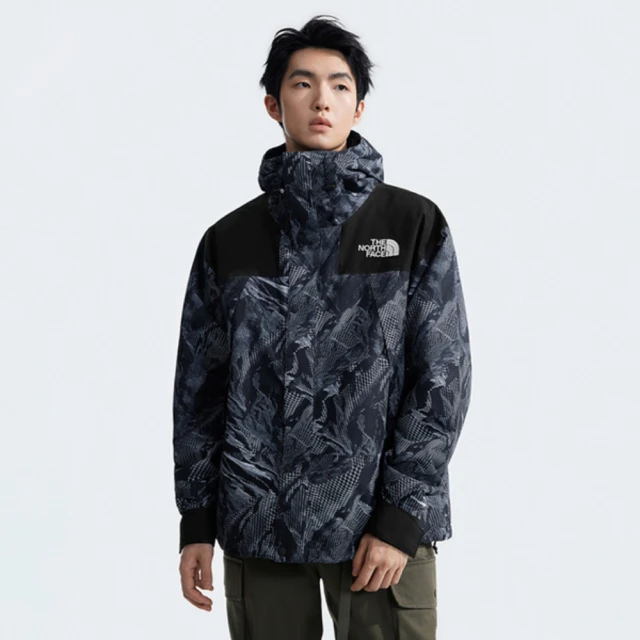 The North Face 北臉 外套 男款 運動連帽外套 防潑水 美規 M DRYVENT MONO MOUNTAIN 黑灰 NF0A88XF6OG