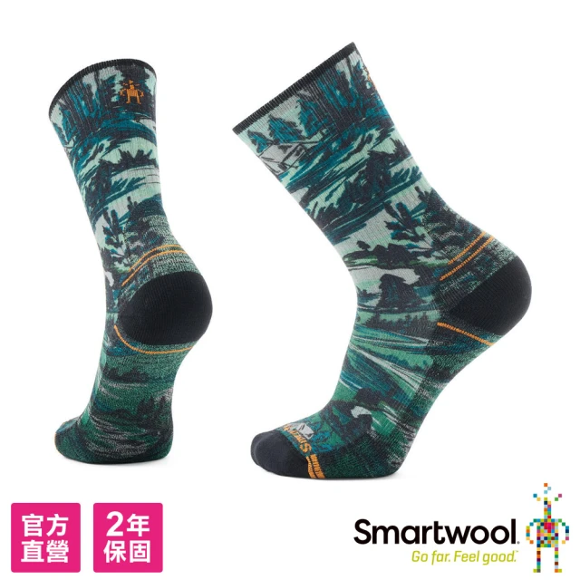 SmartWool 機能戶外全輕量減震山嶺印花中長襪 栗子棕