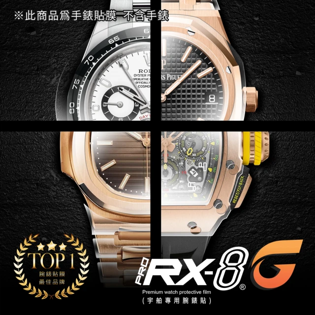 RX-8 第7代保護膜 HUBLOT宇舶錶 鍊帶款 系列貼膜 含鏡面、外圈(不含手錶)