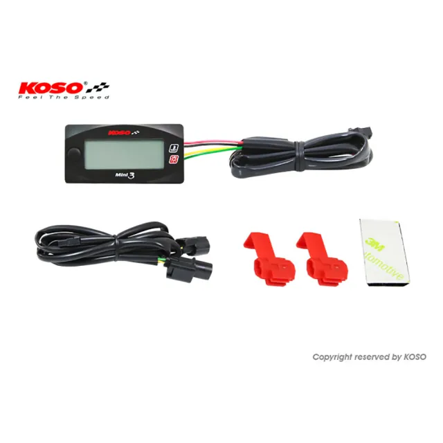 【KOSO】迷你 MINI 3 碼表 缸頭溫度表 白光(噴射車種專用)