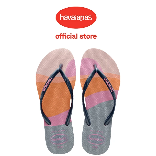 havaianas 哈瓦仕 拖鞋 女鞋 夾腳拖 炫亮 Slim Palette Glow 質感藍 4145766-4996W(哈瓦士)