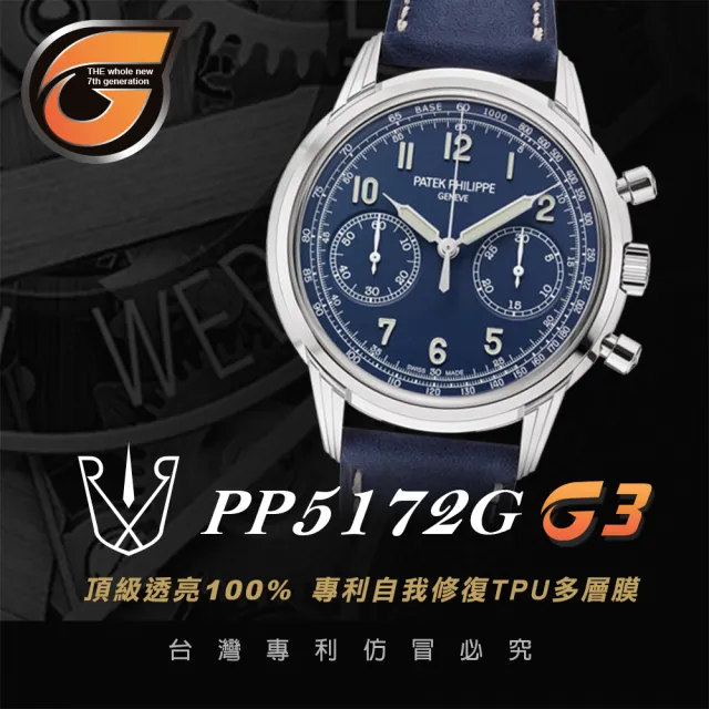 【RX8-G3】第7代保護膜 Patek Philippe百達翡麗 膠帶款 系列腕錶、手錶貼膜(不含手錶)