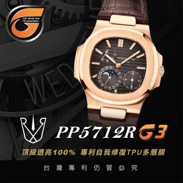 【RX8-G3】第7代保護膜 Patek Philippe百達翡麗 膠帶款 系列腕錶、手錶貼膜(不含手錶)