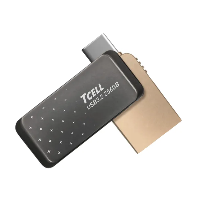 【TCELL 冠元】2入組-Type-C USB3.2 256GB 雙介面OTG大正浪漫隨身碟